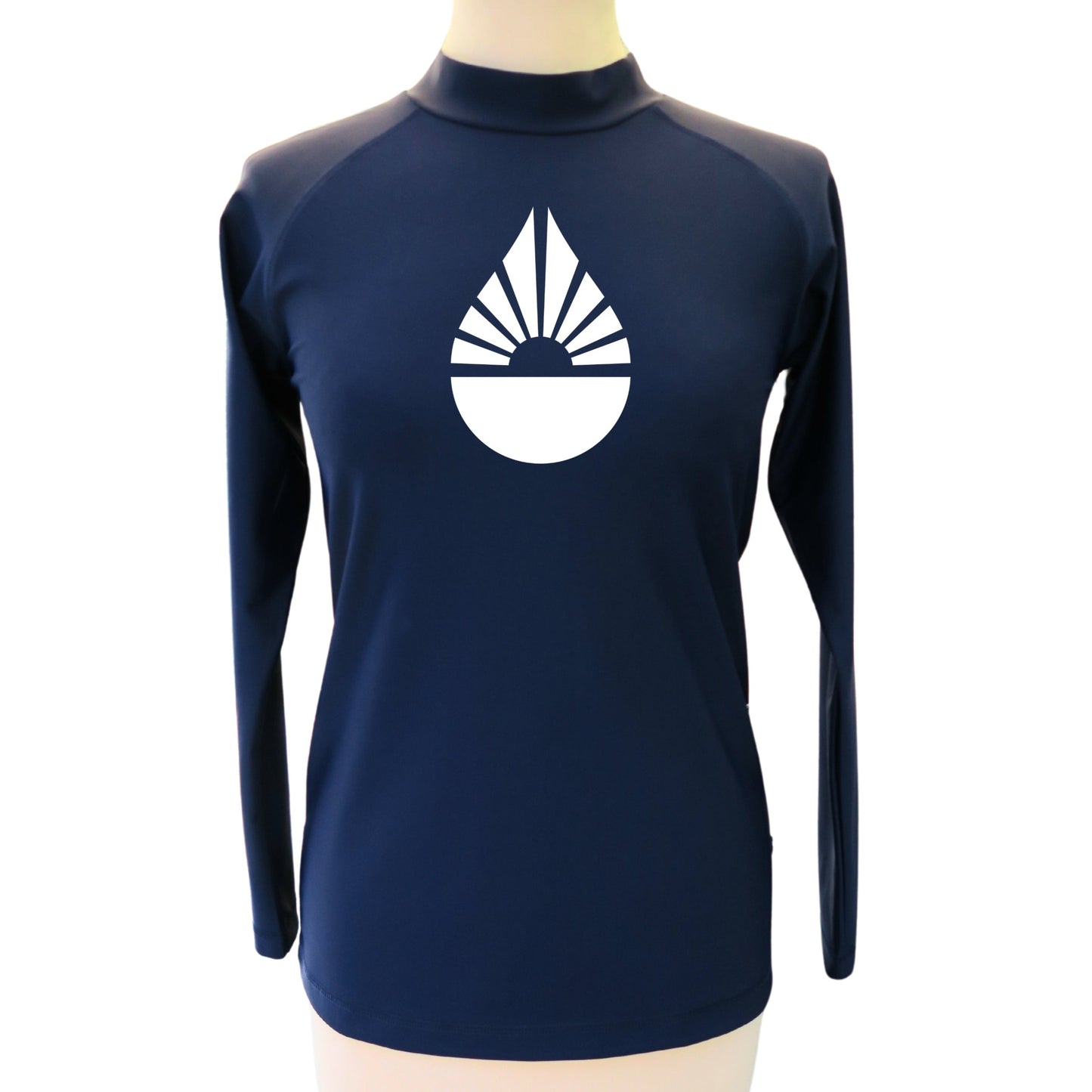 Woman UV sun protection rashguard top made in France