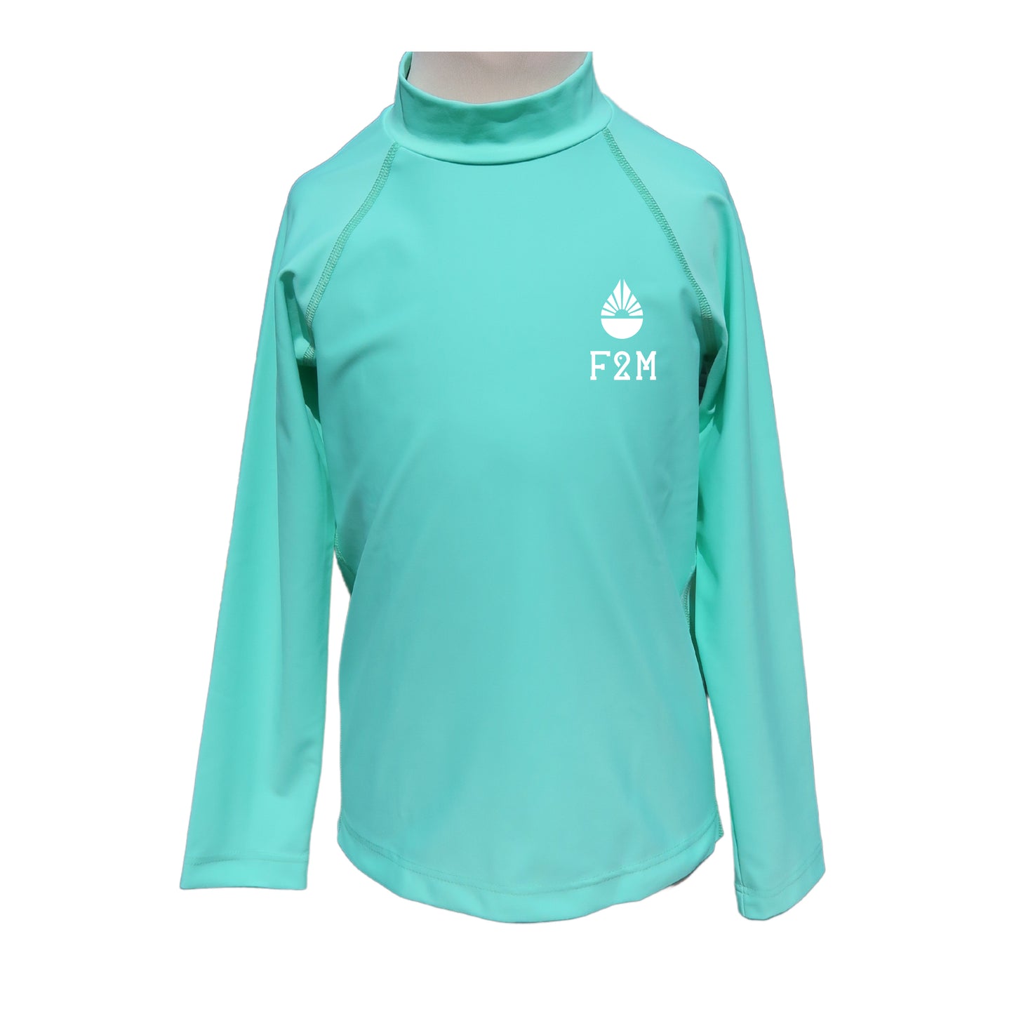 Rashguard TS protection solaire max ecologique durbable eco responsable fabriqué en France logo goutte soleil manches longues col montant