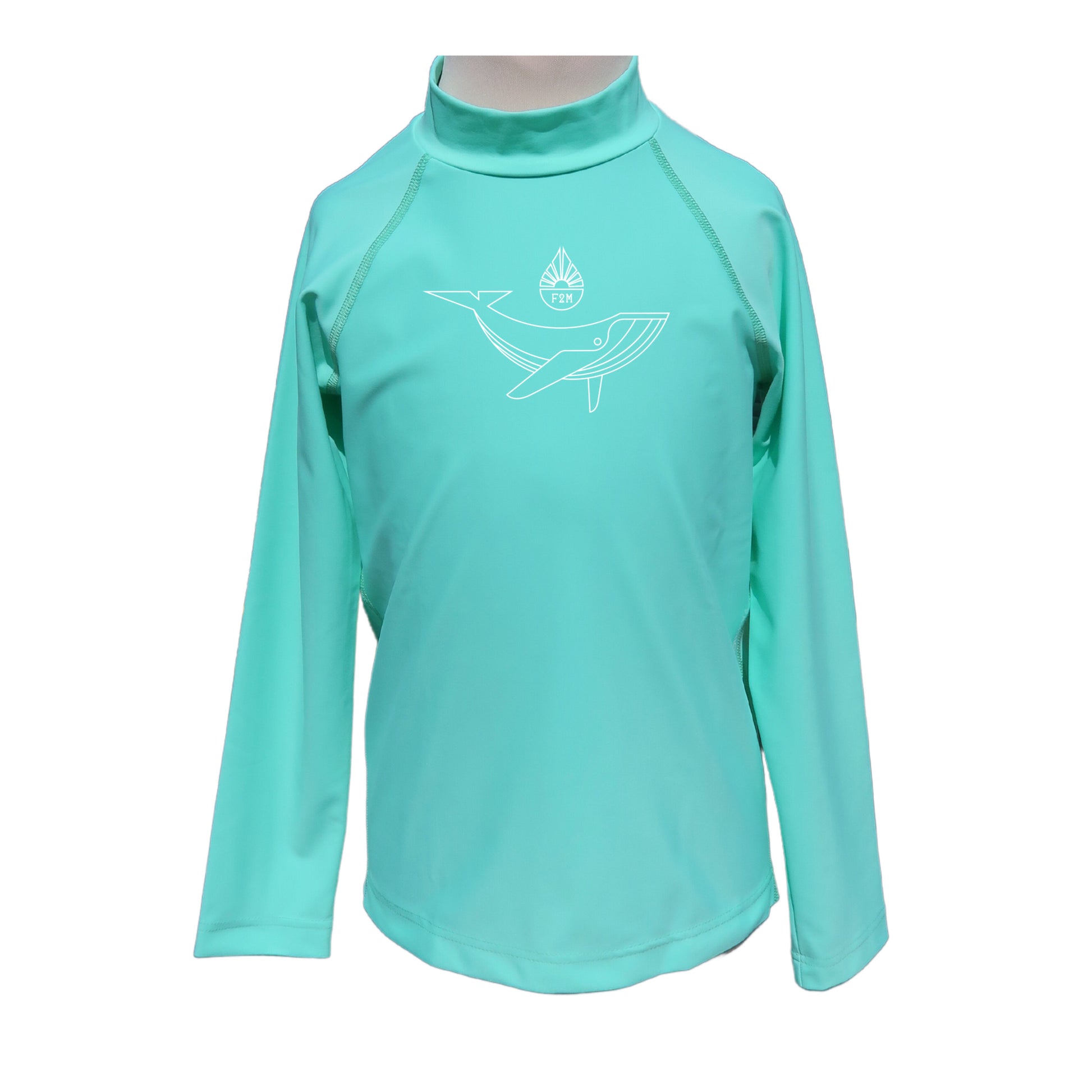 Rashguard TS protection solaire max ecologique durbable eco responsable fabriqué en France baleine vert d'eau
