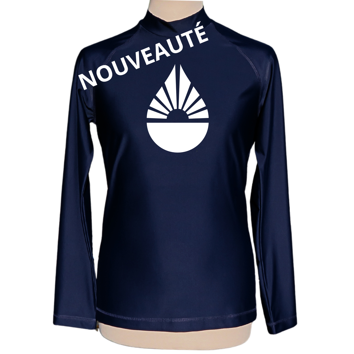 Lycra top anti-uv homme UPF50+ Made in France ML bleu marine- différents motifs