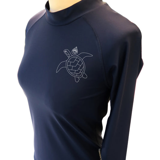 Woman UV sun protection rashguard top made in France 
