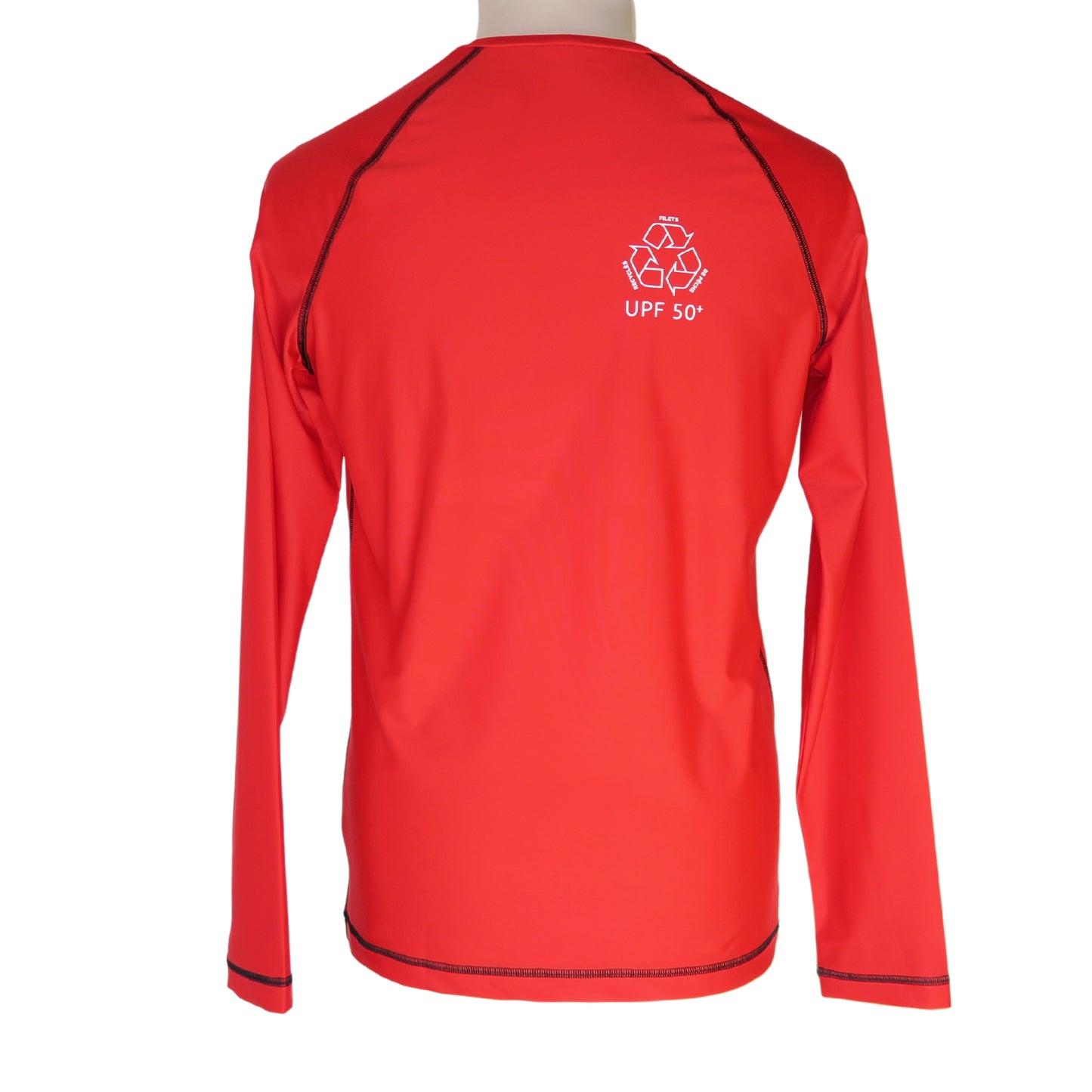 Men rashguard made in France from ghostnets red